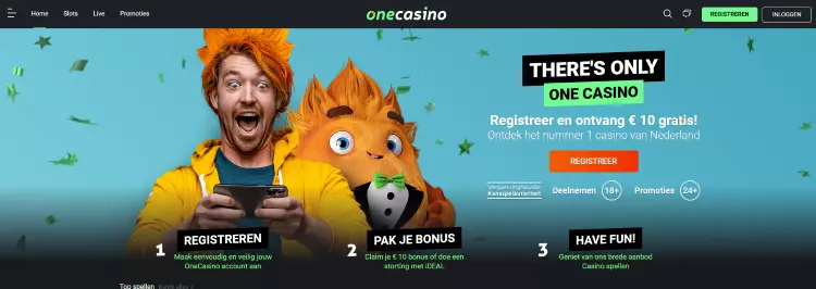 10 euro gratis speeltegoed bij One Casino